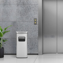 58L Stainless Steel Bin - Waste Collector for Elevator and Staircase