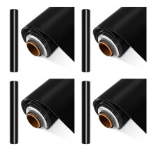 4Rouleaux Film Vinyle Adhésif Permanent Noir Pour Déco Auto