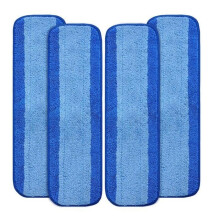 Set of 4 microfiber cleaning pads compatible with Bona Mop - For hardwood floors - Compatible with Bona Microfiber