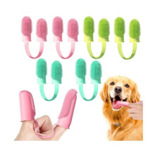 Toothbrush - Not specified - Pack of 6 - Reusable Silicone - For Dogs and Cats - Effective Cleaning