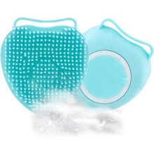 Set of 2 dog brushes - Made of soft silicone - Soap and shampoo dispenser for daily grooming - For short hair