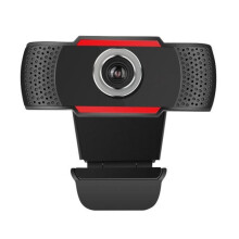 720P HD Autofocus USB Webcam with Live Video Camera/Microphone for Desktop PC - Red