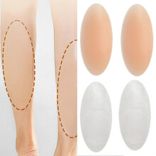 (transparent) 2Pcs Reusable Silicone Calf Pads, Invisible Leg Shape Corrector for Thin & Crooked Legs