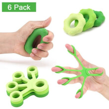 Hand and finger muscle training set, 6-piece set, hand training ring and training device