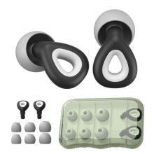 Earplugs for Sleeping, 3 Pairs, Silicone Earplugs, 30dB Noise Reduction, Comfortable Earplugs for Hearing Protection