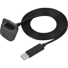 ROM for Microsoft Xbox 360 Wireless Controller USB Charger Fast Charging Cable (Black)