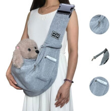 Cat/Dog Carrier Bag - FONDUPIN - Portable - Breathable - Grey - 6.5 kg max