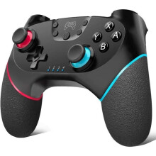 Bluetooth wireless controller for Nintendo Switch, remote control for Turbo functions, 6-axis gamepad with rechargeable battery.