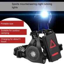 Running Light, USB Rechargeable LED Chest Light, Running Light with Safety Indicators and Strips