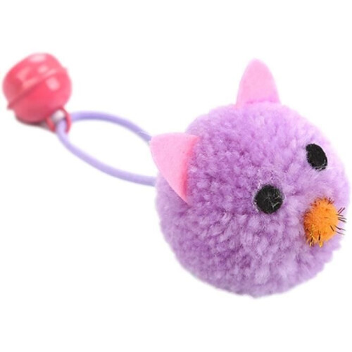 Cat toy - Plush mouse - Purple - With bell - For indoor use
