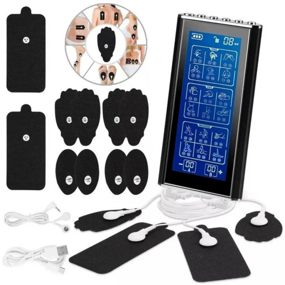 Inf Black 36 Modes Tens Electrotherapy Massager - Muscle Stimulator For Pain Relief
