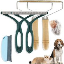 Manual Lint Remover Shaver, 5-Pack Dog and Cat Brushes, Cleans and Removes Pet Hair, For Woven Coats, Carpets, and Label Sorting