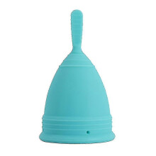 (Blue Large) Menstruasjonskopp Myk Fleksibel Gjenbrukbar Menskopp Lett Rengjørbar Tamponalternativ