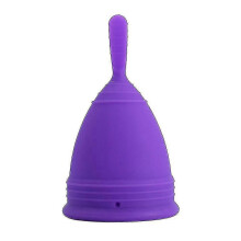 (Purple Small) Menstruasjonskopp Myk Fleksibel Gjenbrukbar Menskopp Lett Rengjørbar Tamponalternativ