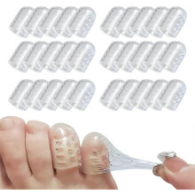 (30Pcs) 30/60 Pcs Silicone Breathable Toe Protectors, Anti-Friction Little Toe Caps for Corns & Blisters