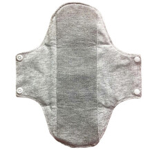 (Light gray, 22 by 28) Reusable Leakproof Menstrual Pad Graphene Cotton Antibacterial Washable Sanitary Napkin Women Coral Powder 20x23cm