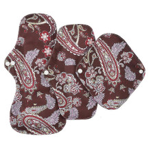(10) 3Pcs Reusable Bamboo Charcoal Cloth Sanitary Pads, 3 Sizes Menstrual Napkins for Heavy Flow & Night Use, Washable
