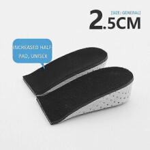 (Half pads, 1.5cm) Semelles rehaussantes unisexes lavables de 2/3/4 cm, coussinets pour augmenter la hauteur des chaussures