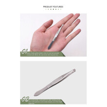 1PCS/Set Flat Eyebrow Clip Stainless Steel Clip Flat Eyebrow Pliers Eyebrow Clip Eyebrow Plucking & Trimming Tweezers Beauty Tools