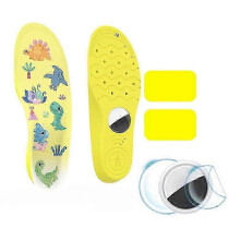 (Yellow 175-190mm, Multicolor) Cute Cartoon AirTag Insoles for Kids & Seniors – Smart Shoe Tracker Protection