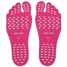 (Rose, S For EU 32-35) Beach Pool Anti-Slip Invisible Foot Pads, Insulating Protection Mats, Barefoot Stick-On Insoles, Sticker Shoes
