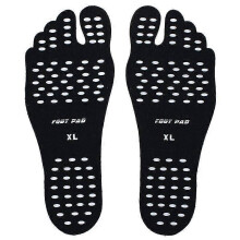 (black, L For EU 40-43) Beach Pool Anti-Slip Invisible Foot Pads, Insulating Protection Mats, Barefoot Stick-On Insoles, Sticker Shoes