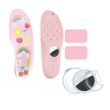 (Pink 195-210mm, Multicolor) Cute Cartoon AirTag Insoles for Kids & Seniors – Smart Shoe Tracker Protection