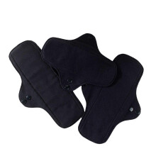 (27cm) 3-pack återanvändbara tygbindor 27 cm – tvättbara mensbindor i bomull, läckagesäkra underkläder för kvinnor