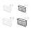 Durable Steel Hanging Shelf For Kitchen Organization-L White 2