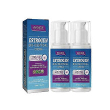 (2) 1-10x östrogen bioidentisk kräm 100ml naturlig menopauslindring för hormonbalans
