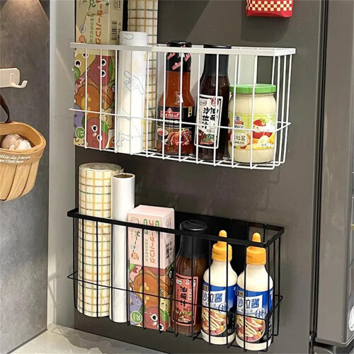 Durable Steel Hanging Shelf For Kitchen Organization-L White 2