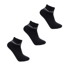 (1 UK Child-6 UK Child, Black) Everlast Childrens/Kids Quarter Socks (Pack of 3)