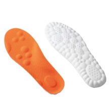 (Orange, 35-36) 4D Cloud Comfort Insoles – Arch Support & Shock Absorption for Sports and Work Boots