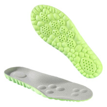 (Green Grey, 33-34) Memory Foam Kids Insoles 1 Pair – Breathable Shock Absorption for Boys Girls Sports
