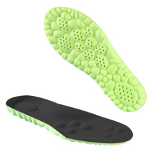 (Green Black, 27-28) Memory Foam Kids Insoles 1 Pair – Breathable Shock Absorption for Boys Girls Sports