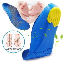 (EU36-39 25cm) Orthopedic Children's Insoles - Arch Support & Flat Feet Correction Inserts for Kids, Improve Leg Alignment & Posture