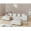 Beliani Corner Sofa 4 Seater LUNGO with Ottoman Boucle White Right Hand 2