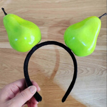(Double yellow lemon) Fun Unique Resin Headband With Realistic Fruit And Vegetable Designs For Birthdays And Festival Celebration Gathering