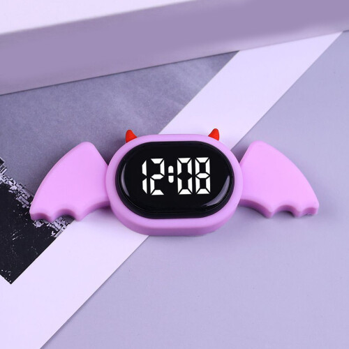 Keychain Pocket Watch Night Lights Led Touch Digital-black 1