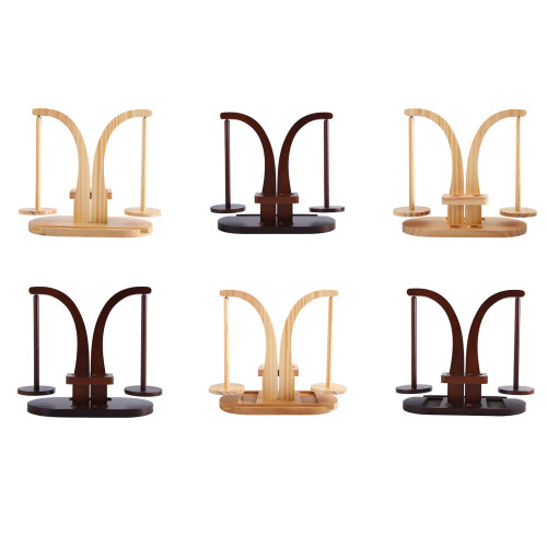 Desktop Yarn Thread Spool Stand-Wood color double pallet 1