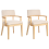 Beliani Set of 2 Dining Chairs DALBO Boucle Light Brown/Beige 4