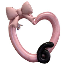 Easy To Assemble Number Balloons Heart Shaped Frame Bowknot-6