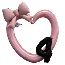 Colorful Number Balloons Heart Frame with Bowknot Baby-4