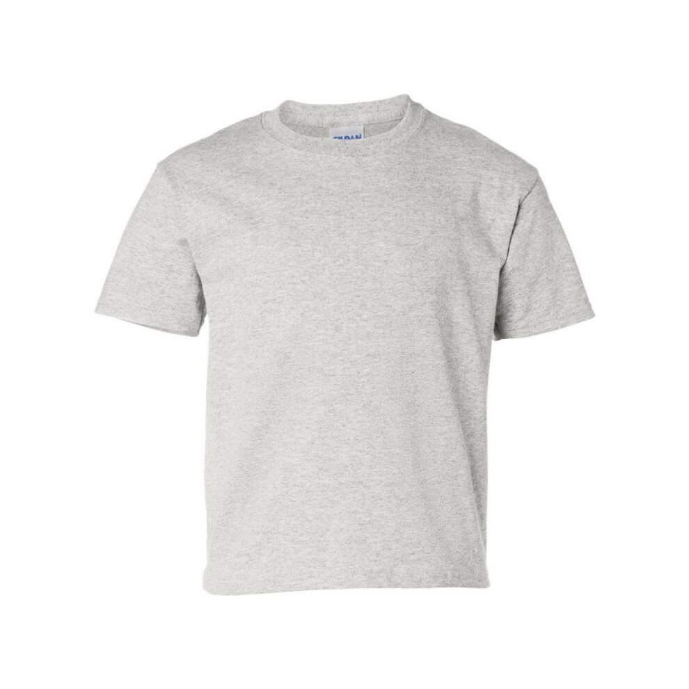 Gildan (Xl, Ash) Ultra Cotton Youth T-Shirt Multicoloured