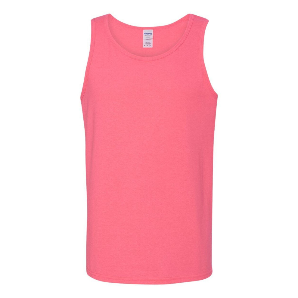 Gildan (M, Safety Pink) Heavy Cotton Tank Top