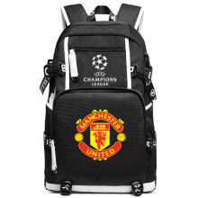 (Black D/Manchester United) schoolbag large capacity junior and senior high school sports backpack Manchester City Paris Bayern Liverpool football bag