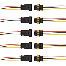 5Pcs Electrical Connector Plugs with Wire for Car Truck-3P