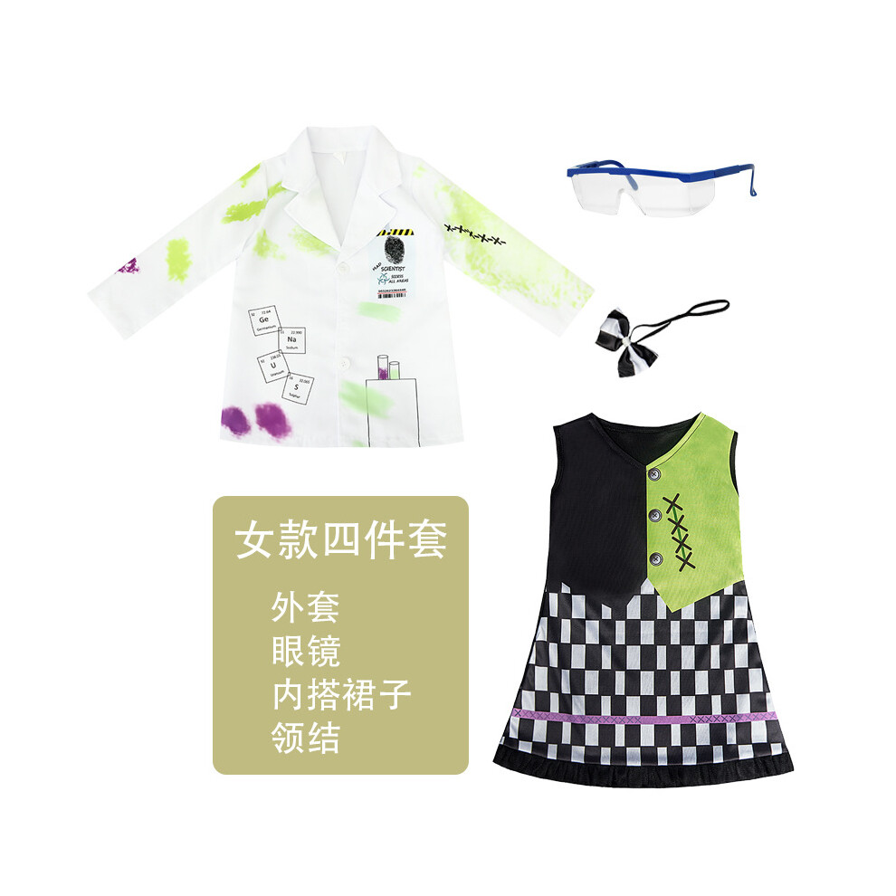 Photos - Fancy Dress  Halloween Mad Scientist Costume Children's Holiday Dress Up Clothes(疯狂科学家女, S)
