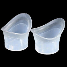 (B) 2Pcs Ergonomic Eyewash Cup with Soft Silicone Design for Sensitive Eyes