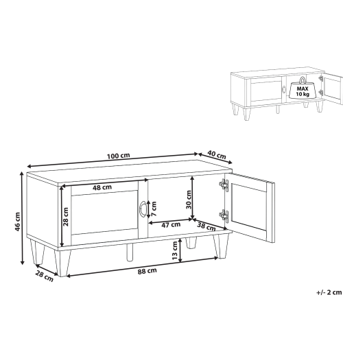 Beliani Shoe Storage Cabinet QUEBEC White 2